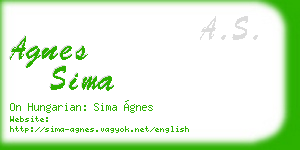 agnes sima business card